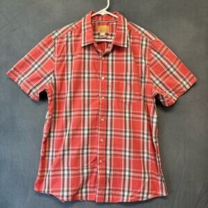 Roebuck & Co. Plaid Shirt Mens Medium Button Down Casual Western Country Cowboy